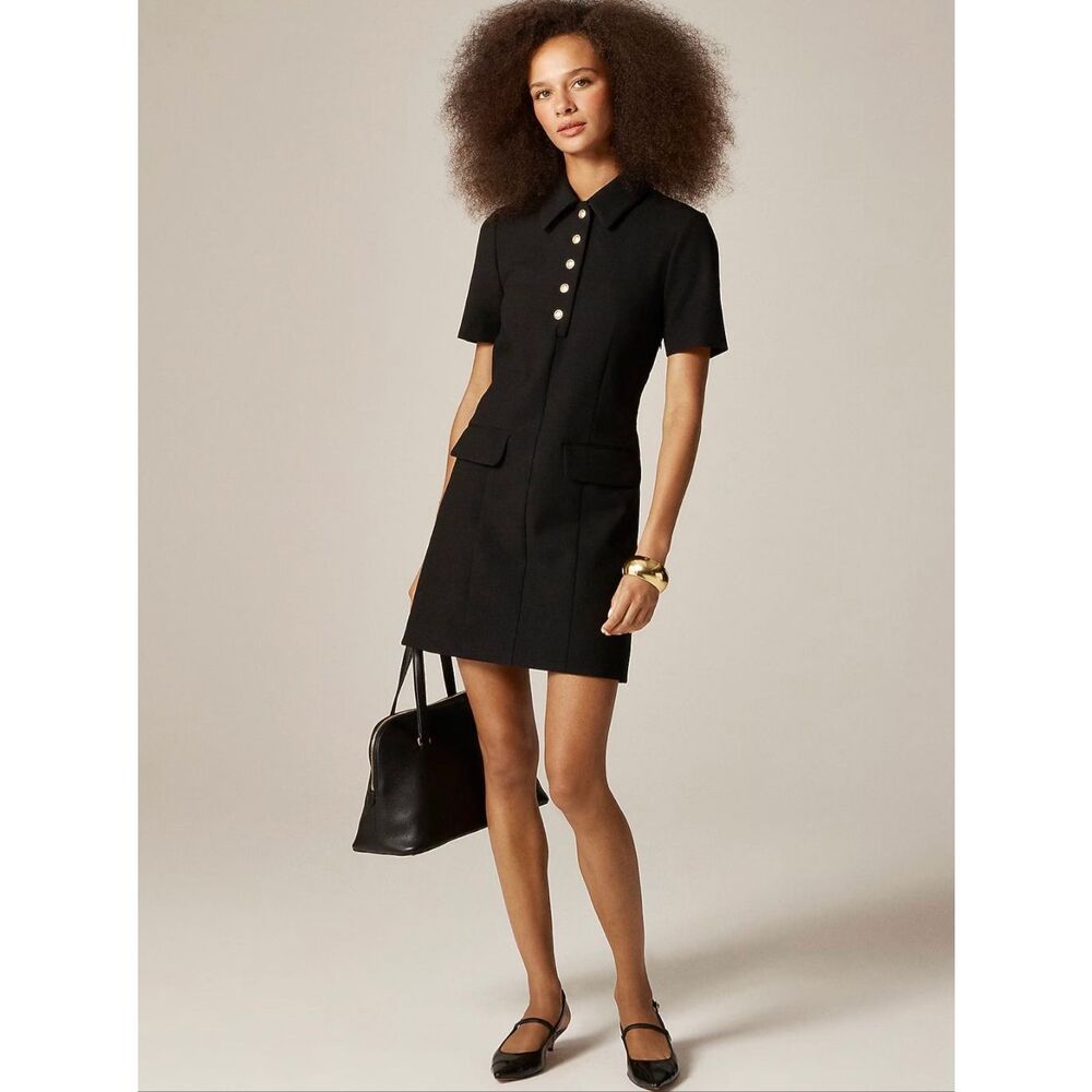 J. CREW Parc dress in four-season stretch in Black NWT Size 12